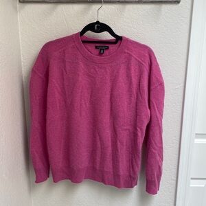 Saks Fifth Avenue Pink Cashmere Crew Neck Sweater